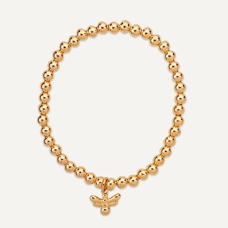 Emily Bee Elasticated Bracelet In Gold-Tone