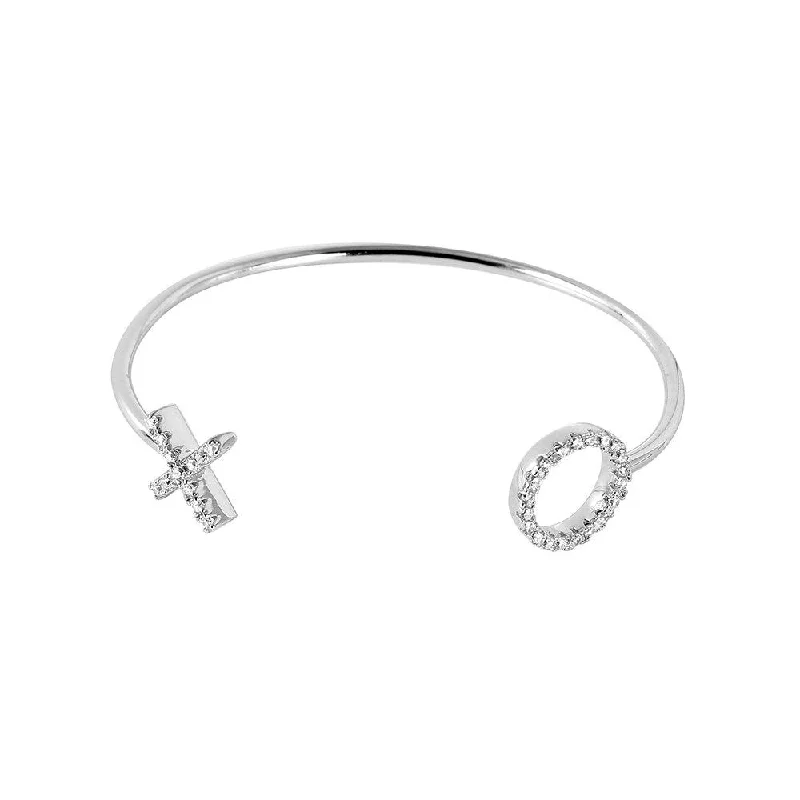 Silver 925 Rhodium Plated XO Bracelet - BGB00235