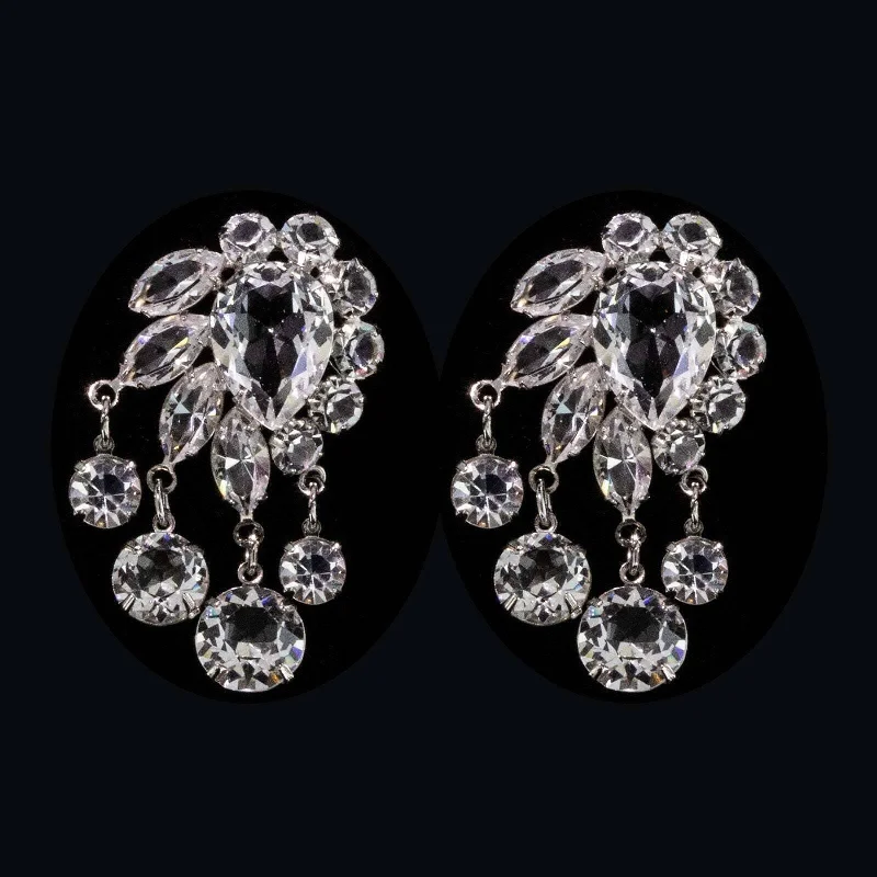 1928 Jewelry Multi-Shape Austrian Crystal Dangle Earrings