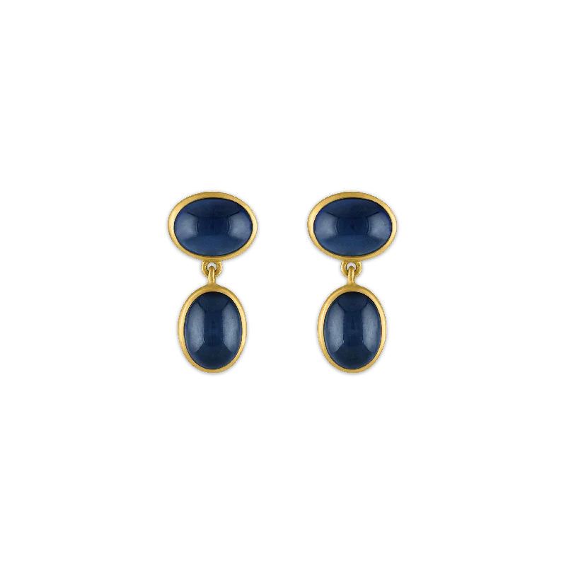 Small Blue Sapphire Amphora Earrings