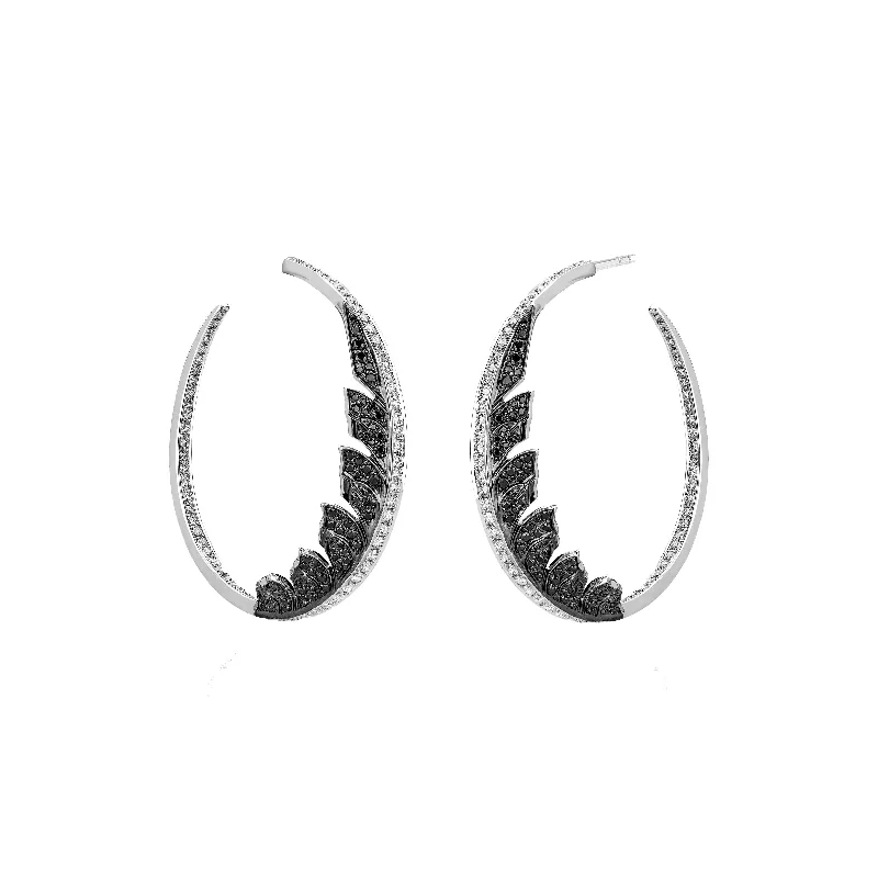 Magnipheasant Plume Hoop Earrings