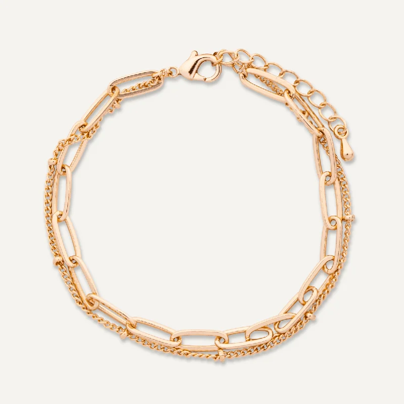 Alesha Link Chain Clasp Bracelet In Gold-Tone