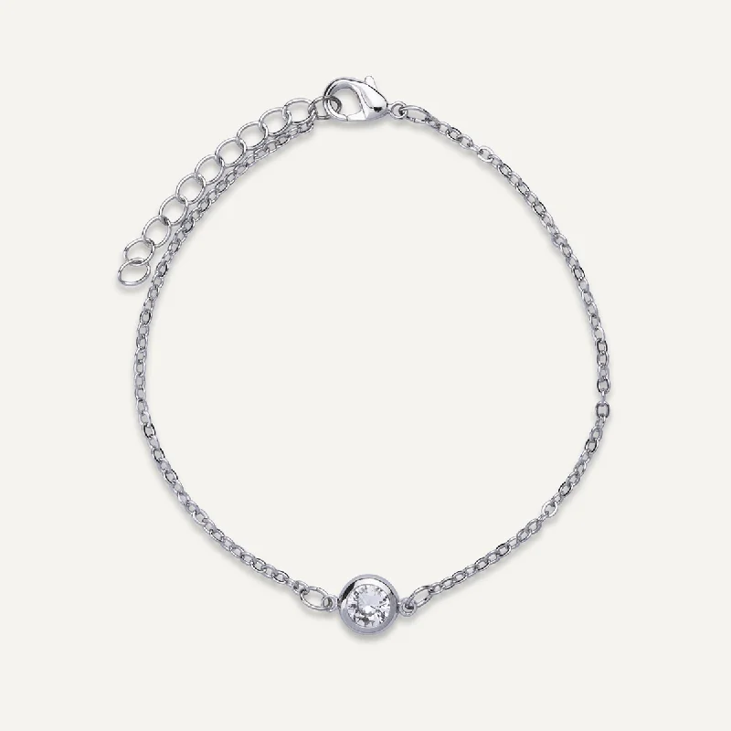 Keira Crystal Bracelet In Silver-Tone