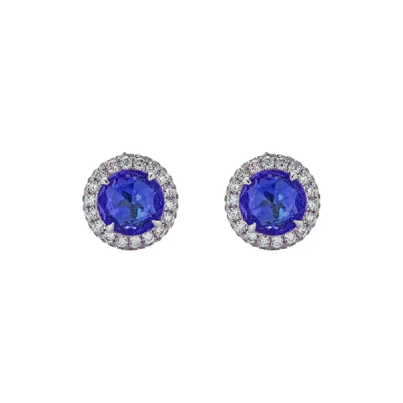 Tanzanite and Diamond Earrings