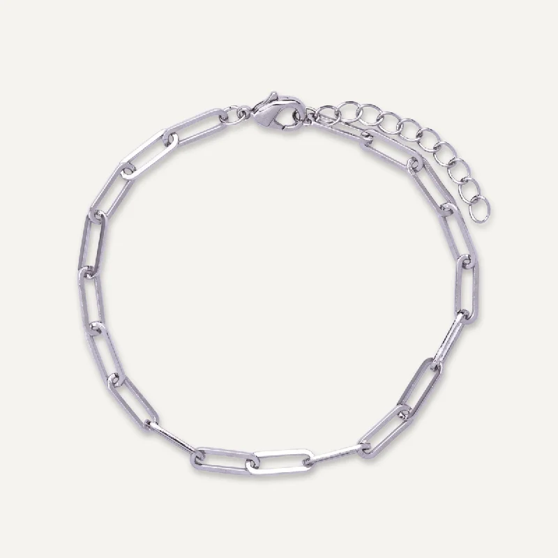 Alesha Hinged Link Bracelet In Silver-Tone