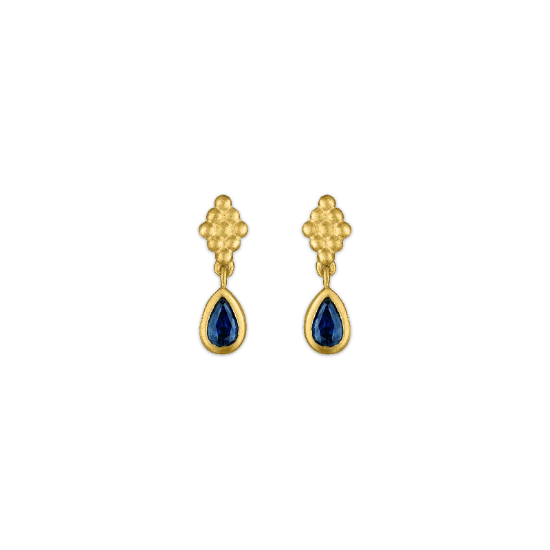 Small Blue Sapphire Nona Earrings