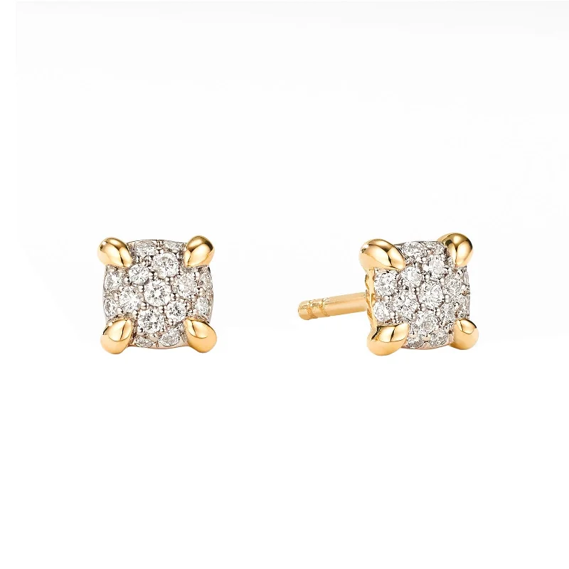 Petite Châtelaine Stud Earrings with Diamonds