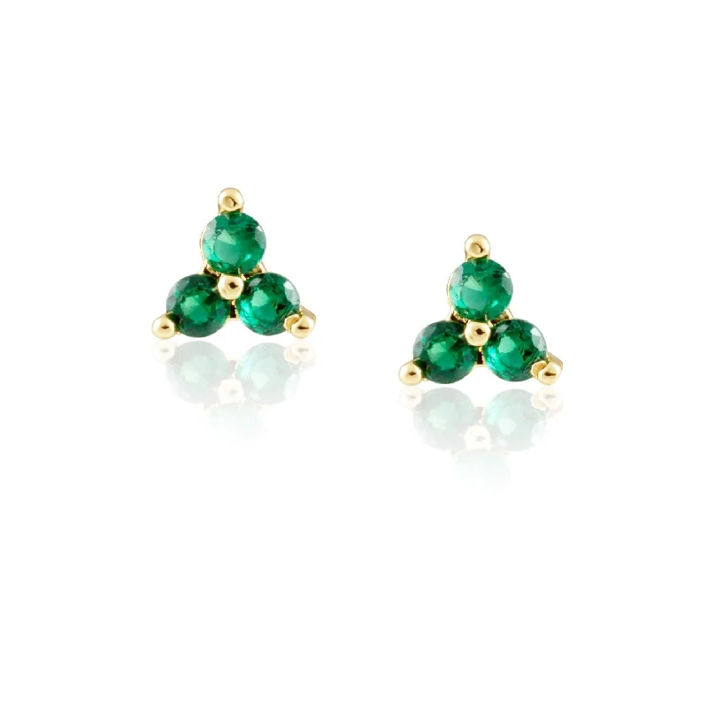 Kira Emerald Studs