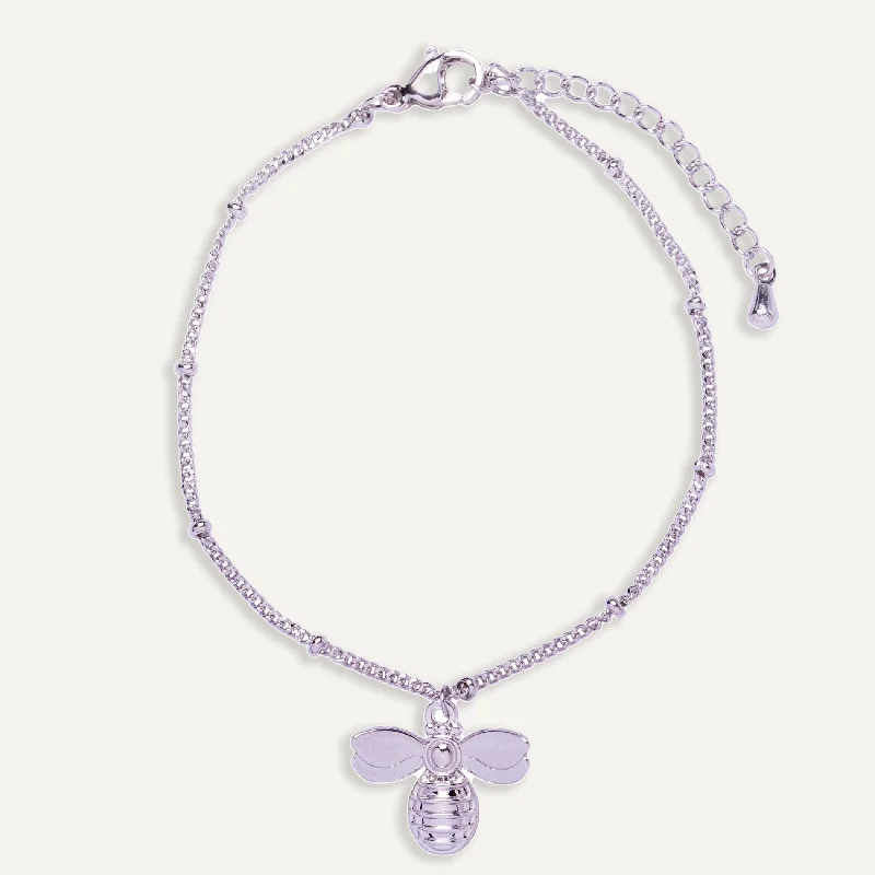 Keira Bee Bracelet In White Gold-Tone