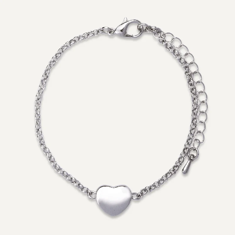 Keira Heart Bracelet In Silver-Tone