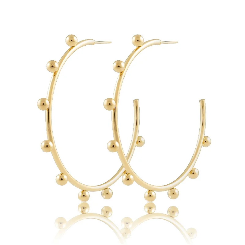 Erin Studded Hoops - Large